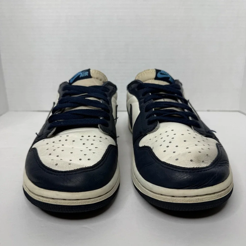 Nike Air Jordan 1 Low OG Mens 9 Obsidian University Blue CZ0790-400 Dark Powder